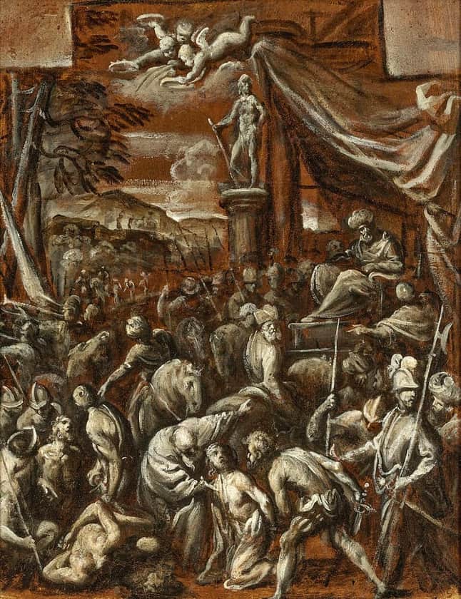 The martyrdom of Saints Valerian, Tiburtius and Maximus