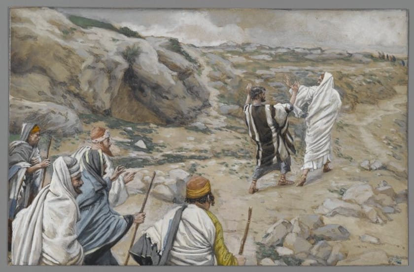 Jesus rebukes Saint Peter
