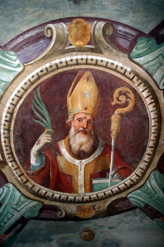 Saint Calimerius of Milan in the crypt of San Calimero