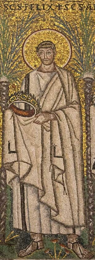 Saint Felix of Thibiuca in the mosaics of Sant’Apollinare Nuovo