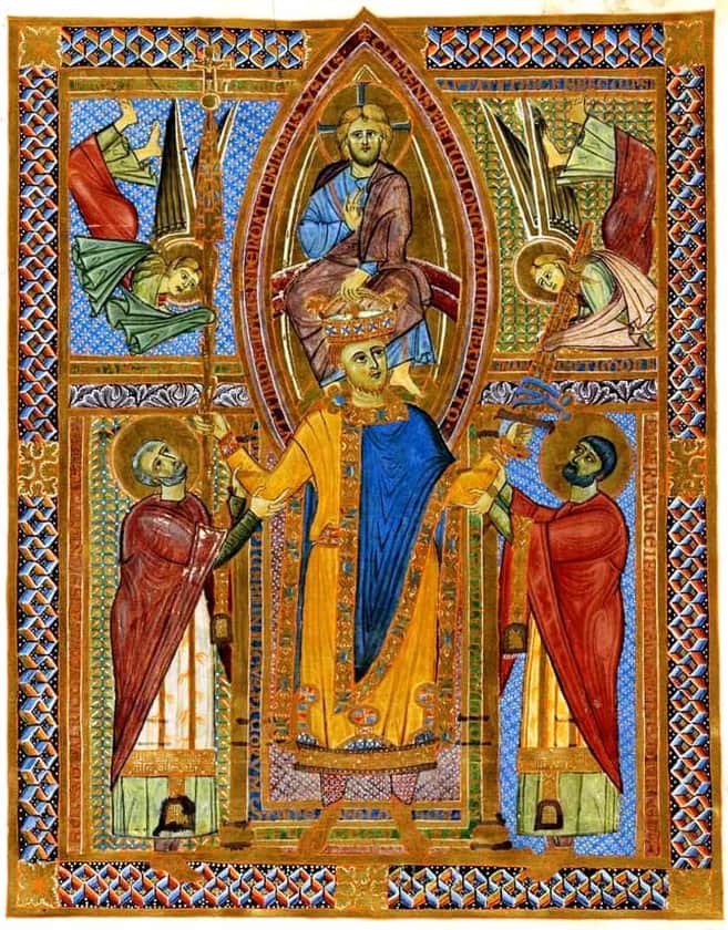 The coronation of Saint Henry II in the Sacramentary of Henry II
