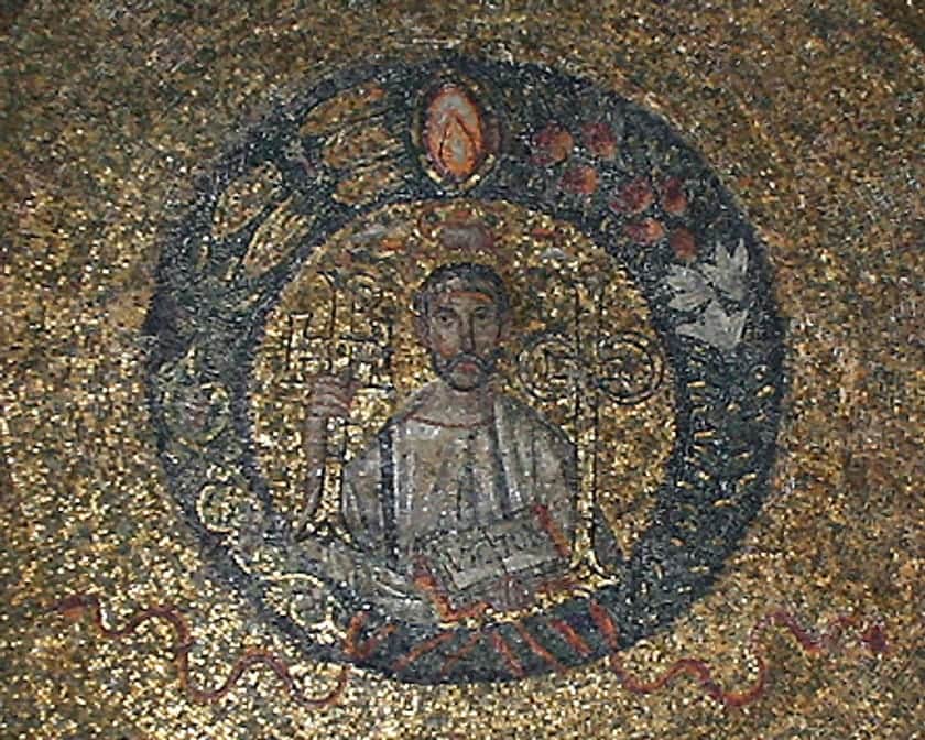 Saint Victor Maurus in the fifth-century mosaic at Sant’Ambrogio, Milan