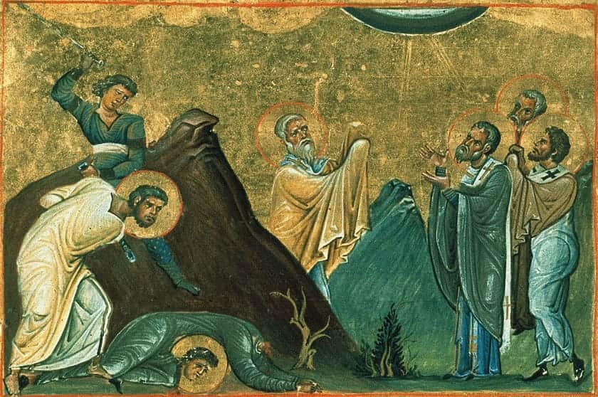 Saint Erastus of Corinth with fellow disciples