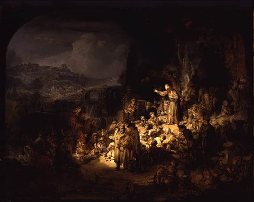 Saint John the Baptist preaches in the wilderness