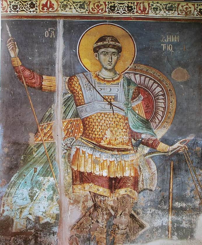 Fresco of Saint Demetrius of Thessaloniki