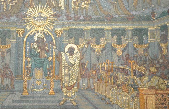 The Council of Ephesus depicted in the Basilica of Notre-Dame de Fourvière