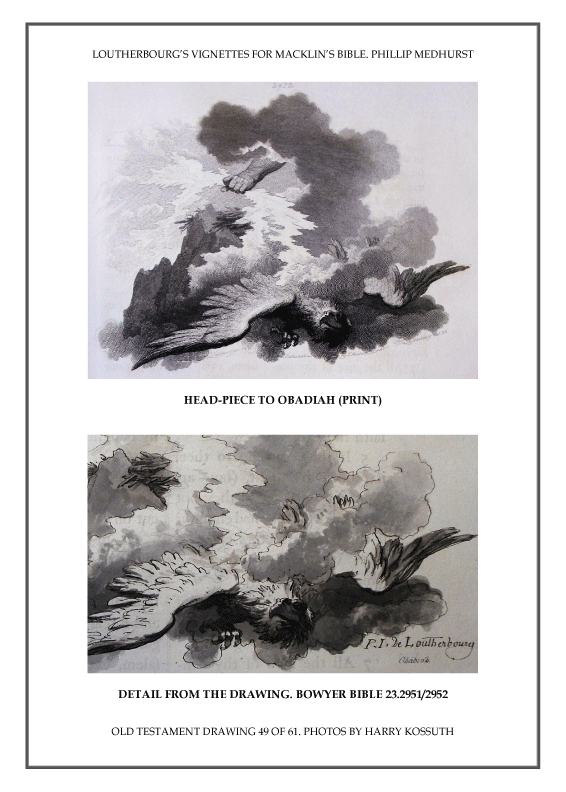 Headpiece to Obadiah 1:3–4 in the Macklin Bible