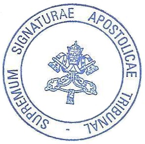 The seal of the Supreme Tribunal of the Apostolic Signatura