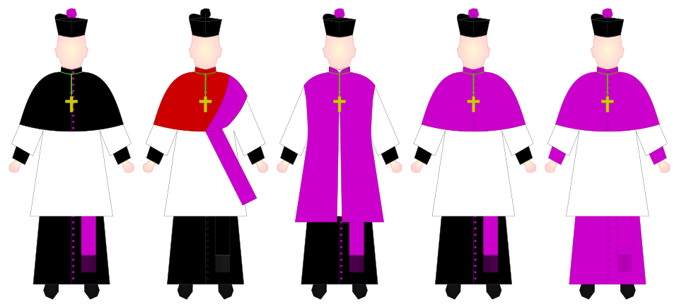Canons in forms of choir dress associated with cathedral and collegiate chapters