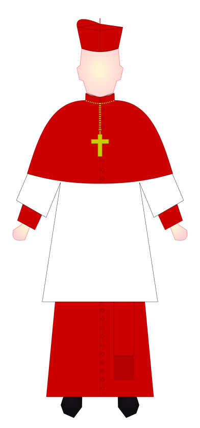 A cardinal in choir dress