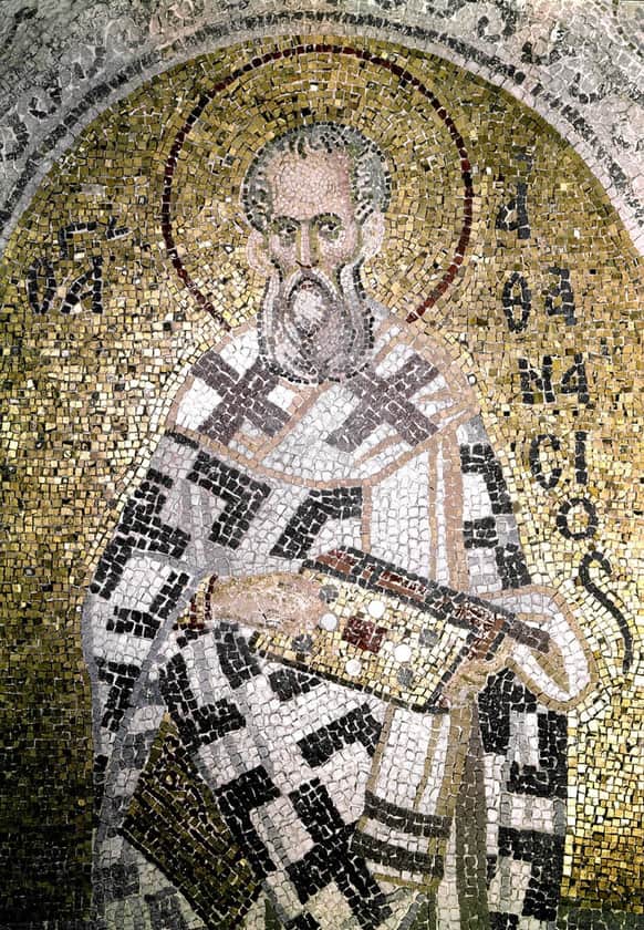 Saint Athanasius of Alexandria in a Byzantine mosaic