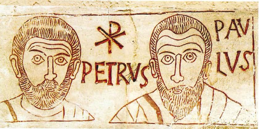 Saints Peter and Paul in a fourth-century depiction