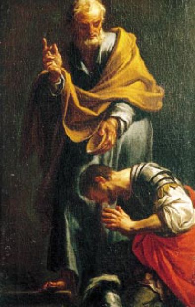 The baptism of Cornelius the centurion and his household