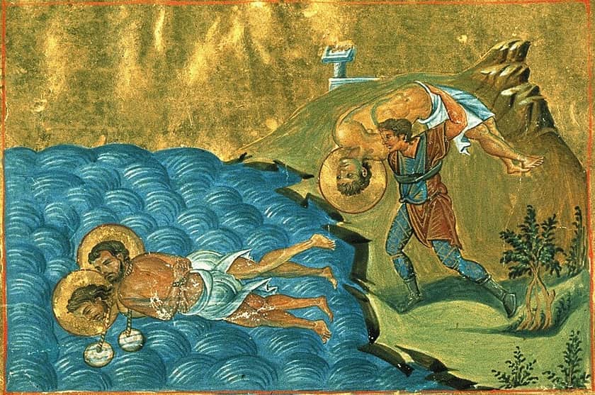Saints Dasius, Caius, and Zoticus in the Menologion of Basil II