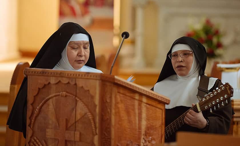 Sister Clara's first profession in a Franciscan community